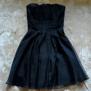 WHBM Black Strapless Dress